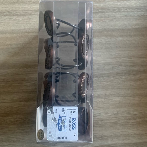 Set of 12 Shower Round Dark Designed Metal Curtain Hooks NWT - Picture 4 of 6